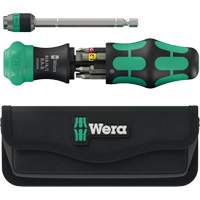Tournevis &agrave; cliquet Kraftform Kompakt 26 RA-R avec pochette, Prise Plastique Helyx Safety & Industrial Supplies