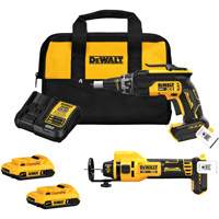 XR&reg; Brushless Drywall Screwgun & Cut-Out Tool Combo Kit, Lithium-Ion, 20 V Helyx Safety & Industrial Supplies