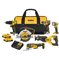 V20 Brushless Motor 6-Tool Combo Kit, Lithium-Ion, 20 V Helyx Safety & Industrial Supplies