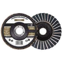 Disque &agrave; lamelles POWERBLEND NF, 5" x 7/8", Type 29, Grain Z60, Alumine de zirconium Helyx Safety & Industrial Supplies