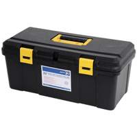 JPTB-22 Plastic Hand Tool Box, 22" W x 10-1/4" D x 9-1/2" H, Black Helyx Safety & Industrial Supplies