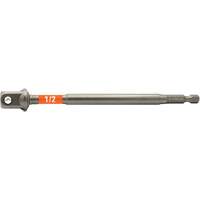 Impactech&reg; Impact Socket Adapter, 1/4" Drive Size, 1/2" Male Size, 6" L Helyx Safety & Industrial Supplies