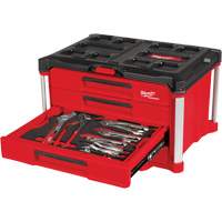64-Piece Hand Tool Set with PACKOUT 4 Drawer Tool Box, 16-3/10" x 22-1/5" x 14-3/10", Black/Red Helyx Safety & Industrial Supplies