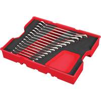 Wrench Set with Tray for PACKOUT Drawers, Ratcheting Combination, 15 Pieces, Metric Helyx Safety & Industrial Supplies