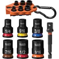Grab-And-Go Impact Socket Set, SAE, 7 Pcs, Impact, 3/8" Drive Size Helyx Safety & Industrial Supplies