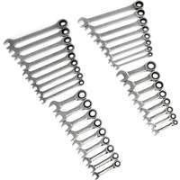 Jeu de cl&eacute;s courtes & standards &agrave; 12 pans et 72 dents, Combinaison &agrave; cliquet, 34 morceaux, Imp&eacute;rial et m&eacute;trique Helyx Safety & Industrial Supplies