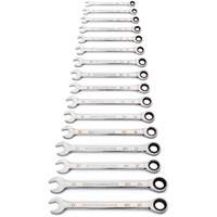 Jeu de cl&eacute;s &agrave; 12 pans et 90 dents, Combinaison &agrave; cliquet, 16 morceaux, M&eacute;trique Helyx Safety & Industrial Supplies