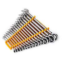Jeu de cl&eacute;s &agrave; 12 pans et 90 dents, Combinaison &agrave; cliquet, 16 morceaux, M&eacute;trique Helyx Safety & Industrial Supplies