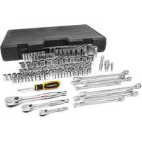 Jeu d'outils pour m&eacute;caniciens &agrave; 6 et 12 pans standards et profonds de 1/4", 3/8" et 1/2" SAE/m&eacute;triques Helyx Safety & Industrial Supplies