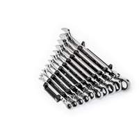 Jeu de cl&eacute;s SAE &agrave; 12 pans et 90 dents, T&ecirc;te articul&eacute;e/Combinaison &agrave; cliquet, 10 morceaux, Imp&eacute;rial Helyx Safety & Industrial Supplies