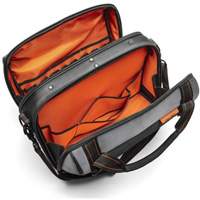 17" Tradesman Closed Top Tool Bag, Polyester, 3 Pockets, Black/Grey/Orange Helyx Safety & Industrial Supplies