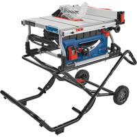 Scie &agrave; table de chantier avec support roulant Gravity-Rise, 120 V, 15 A, 3800 tr/min Helyx Safety & Industrial Supplies