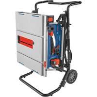 Scie &agrave; table de chantier avec support roulant Gravity-Rise, 120 V, 15 A, 3800 tr/min Helyx Safety & Industrial Supplies