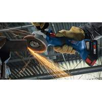 Rectifieuse angulaire sans balais avec interrupteur coulissant, Roue de 4-1/2", 18 V Helyx Safety & Industrial Supplies