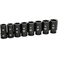 Jeu de douilles SAE &agrave; 6 pans, 8 Mcx, Chocs, Prise de 3/4", Profond Helyx Safety & Industrial Supplies