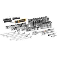 Jeu d'outils manuels pour m&eacute;canicien 90T SAE/m&eacute;trique avec prises 1/4" & 3/8" Helyx Safety & Industrial Supplies