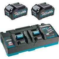 Ensemble de d&eacute;part XGT avec chargeur rapide &agrave; deux ports et deux batteries de 4?Ah, 40 V, Lithium-ion Helyx Safety & Industrial Supplies