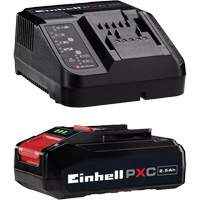 PXC Battery & Charger Starter Kit, Lithium-Ion, 18 V, 2.5 Ah Helyx Safety & Industrial Supplies