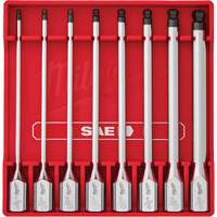 Long SAE Bit Socket Set, Hex Ball, 3/8" Drive, 8 Pcs Helyx Safety & Industrial Supplies