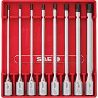 Long SAE Bit Socket Set, Hex, 3/8" Drive, 8 Pcs Helyx Safety & Industrial Supplies