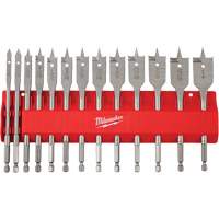 Flat Boring Bit Set, 13 Pieces, High Carbon Steel Helyx Safety & Industrial Supplies