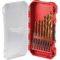 SHOCKWAVE Impact-Duty Drill Bit  Set, 15 Pieces, Titanium Helyx Safety & Industrial Supplies