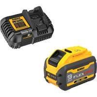 MAX FLEXVOLT Battery & Charger Kit, Lithium-Ion, 20 V/60 V, 9 Ah Helyx Safety & Industrial Supplies