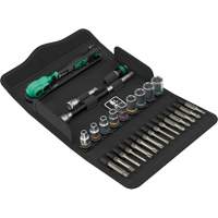 Jeu de cl&eacute; &agrave; cliquet SA 14 Zyklop Comfort avec levier dinversion, 28 Mcx, Prise de 1/4" Helyx Safety & Industrial Supplies