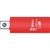 Adaptateur isol&eacute; VDE A/B, Prise 1/4", Douille 3/8", 2,78" lo, Sph&eacute;rique Helyx Safety & Industrial Supplies