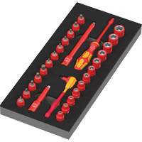 Insert en mousse pour jeu avec cliquet 8007 A VDE Zyklop VDE 1, 1000 V, 30 M Helyx Safety & Industrial Supplies