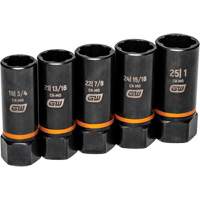 Jeu de douilles d'extraction Bolt Biter, 5 Mcx, Chocs, Prise de 1/2", Profond Helyx Safety & Industrial Supplies