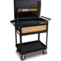 Chariot utilitaire, 2 tiroirs, 32-1/2" la x 42" h, Noir/Orange Helyx Safety & Industrial Supplies