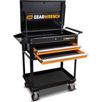 Chariot utilitaire, 2 tiroirs, 32-1/2" la x 42" h, Noir/Orange Helyx Safety & Industrial Supplies