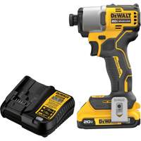 Brushless Cordless Impact Driver Kit, 1/4", 1700 in-lbs Max. Torque, 20 V, Lithium-Ion Helyx Safety & Industrial Supplies