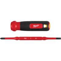 2-in-1 1000V Insulated Flip Shank Multi-Bit Screwdriver, 8-4/5" L, Cushion Grip Handle Helyx Safety & Industrial Supplies