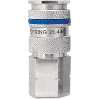 Raccord industriel rapide QUIKSILVER, Laiton nickel&eacute;, 1/4", NPT femelle, 435 PSI Helyx Safety & Industrial Supplies