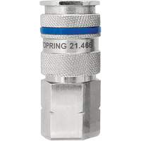 Raccord industriel rapide QUIKSILVER, Laiton nickel&eacute;, 3/8", NPT femelle, 435 PSI Helyx Safety & Industrial Supplies