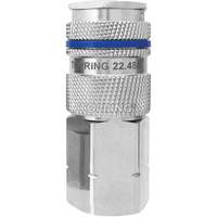 Raccord industriel rapide QUIKSILVER, Laiton nickel&eacute;, 1/2", NPT femelle, 500 psi Helyx Safety & Industrial Supplies