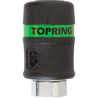 Raccord rapide TOPQUIK Ultraflo 7,8 mm, Composite en polyester, 3/8", NPT femelle, 174 PSI Helyx Safety & Industrial Supplies