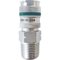 Raccord rapide QUIKSILVER Ultraflo 7,8 mm, Acier zingu&eacute;, 1/2", NPT m&acirc;le, 362 PSI Helyx Safety & Industrial Supplies