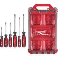Cushion Grip Screwdrivers Set with PACKOUT Low-Profile Compact Organizer, 6 Pcs. Helyx Safety & Industrial Supplies