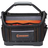Sac ouvert de 14" pour outils d'ouvrier, 1680 Denier/Polyester, 25 pochettes, Noir/Gris/Orange Helyx Safety & Industrial Supplies