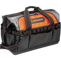 Sac &agrave; outils 20" pour entrepreneur, 1680 Denier/Polyester, 31 pochettes, Noir/Gris/Orange Helyx Safety & Industrial Supplies