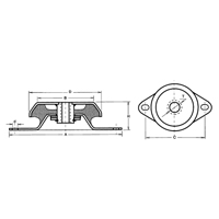 Amortisseurs de vibrations &agrave; coupelle Helyx Safety & Industrial Supplies
