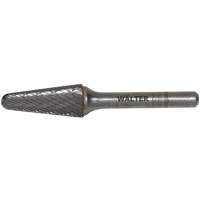 Double Cut Cone Carbide Burr, 1/2" Dia., 1/4" Shank, 1-1/8" Depth of Cut Helyx Safety & Industrial Supplies