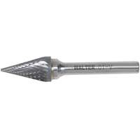 Double Cut Conical Carbide Burr, 1/2" Dia., 1/4" Shank, 7/8" Depth of Cut Helyx Safety & Industrial Supplies
