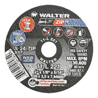 Meules &agrave; tronçonner renforc&eacute;es portatives de petit diam&egrave;tre - Zip, 2" x 1/8", Arbre de 5/16", Type 1, Oxyde d'aluminium, 31000 Tr/min Helyx Safety & Industrial Supplies