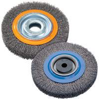Wire Wheel Brush, 8" Dia., 0.118" Fill, 1-1/4" Arbor Helyx Safety & Industrial Supplies