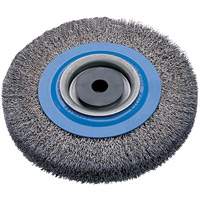 Brosses rotatives &agrave; fils torsad&eacute;s d'&eacute;tabli, 8" dia., Fils 0,0118", Arbre 1/2" - 1/4" Helyx Safety & Industrial Supplies