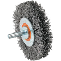 Brosse mont&eacute;e &agrave; fil, 1-3/8" dia., Fils 0,008", Arbre 1-1/4" Helyx Safety & Industrial Supplies